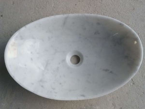 Carrara White Marble Vanity Top Овальная мойка