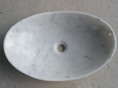 Раковина из белого мрамора Bianco Carrara