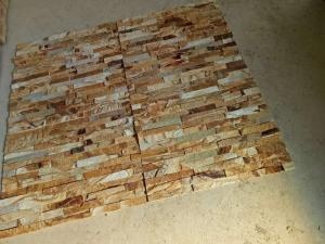 Oyster Split Natural Golden Wood Шиферные настенные плитки
