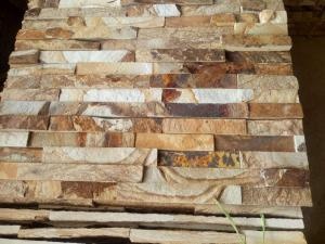 Oyster Split Natural Golden Wood Шиферные настенные плитки