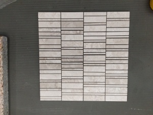 Деревянные белые мраморные мозаичные плитки