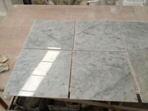 Полированная белая плитка из мраморной плитки Carrara