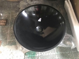 Huanan Black Granite Раковина для ванной Круглый полированный