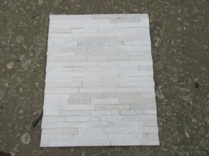 Каменные стеновые панели из белого кварцита