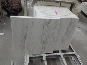 Полированная плитка для внутренней отделки стен из белого мрамора Volakas