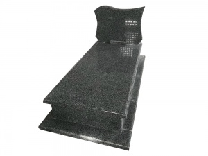 Новая надгробная плита с гравировкой темно-серого гранита G654