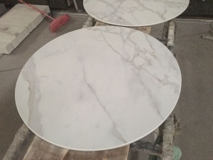 Калакатта белый полированный мраморный стол